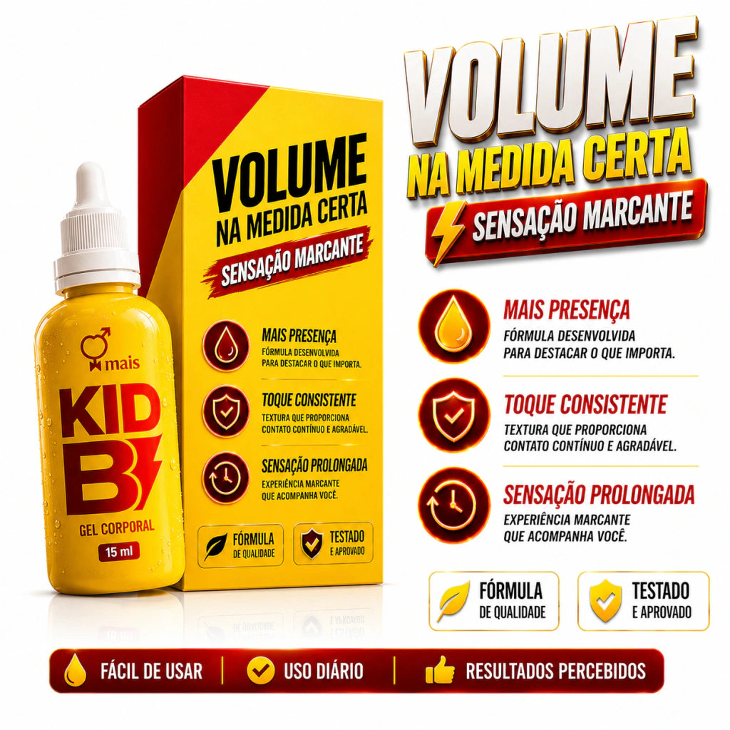 PACK 6 Gel Masculino avolumador Excitante Prolongador Kid