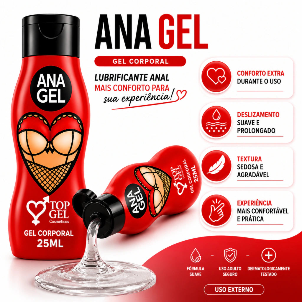 KIT Sex shop 06 AnaGel (7 em 1) Lubrificante anal Anestésico 25g