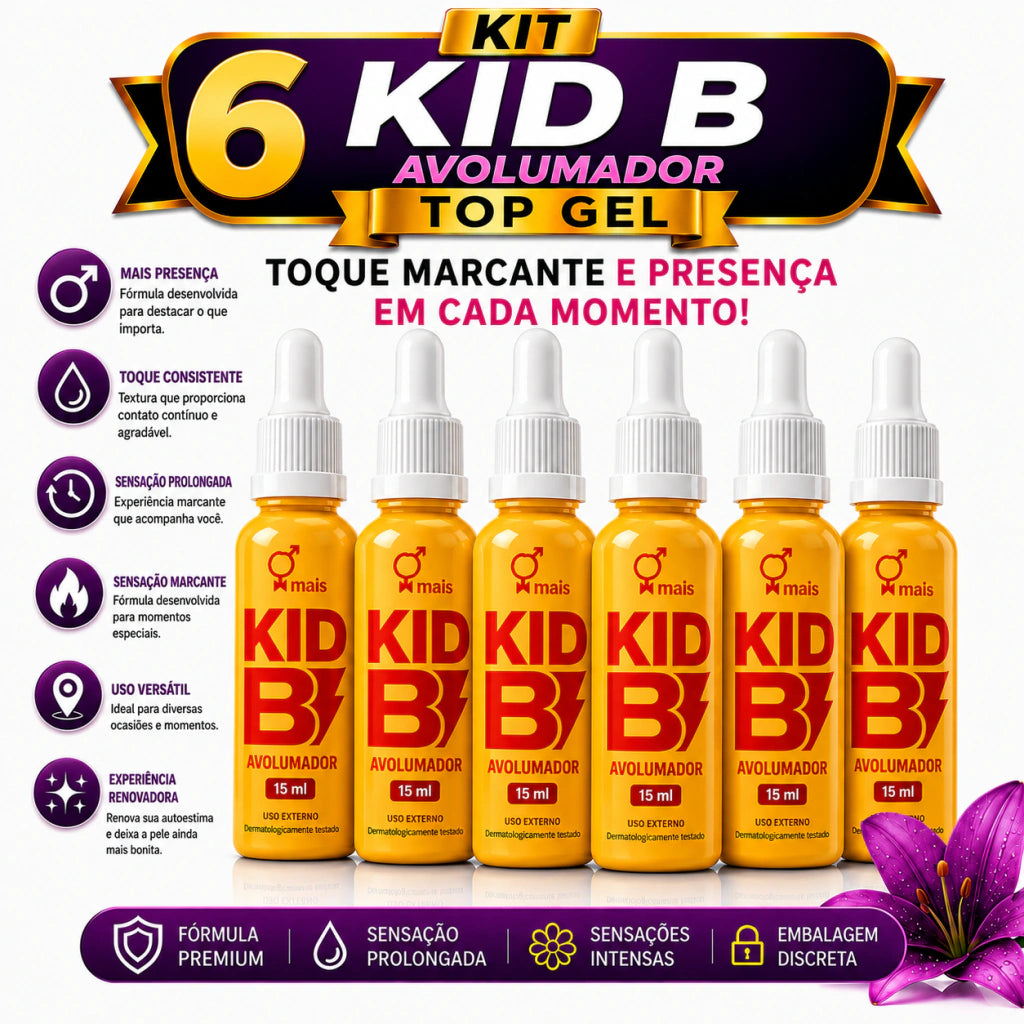 PACK 6 Gel Masculino avolumador Excitante Prolongador Kid