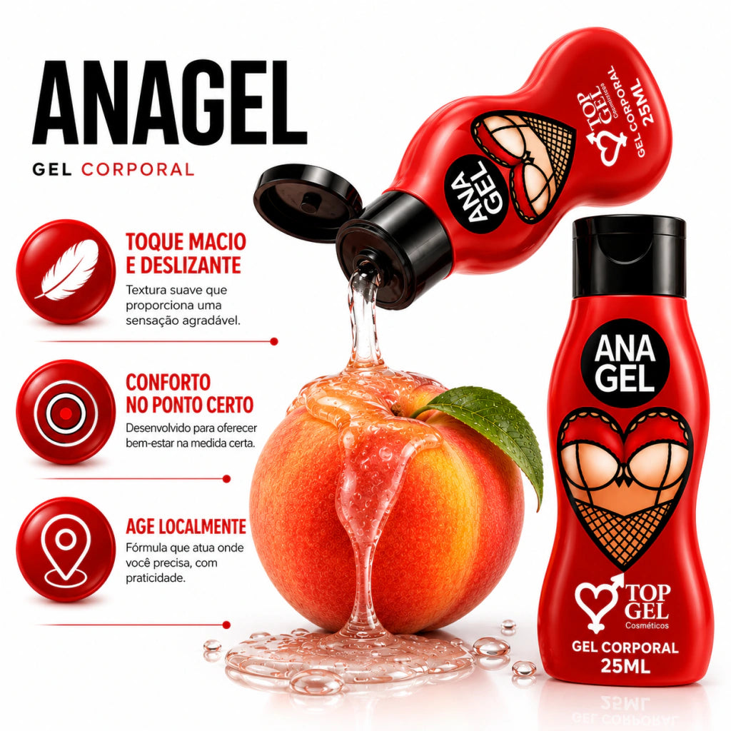 KIT Sex shop 06 AnaGel (7 em 1) Lubrificante anal Anestésico 25g